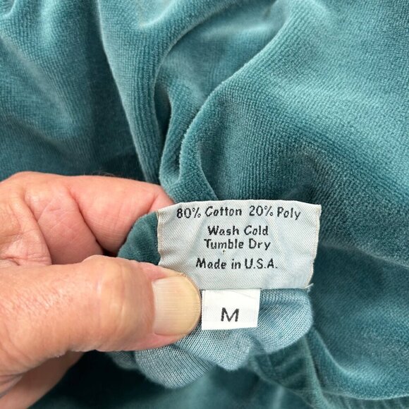 SomeWhat Funky Vintage Turquoise Velour Maxi Skirt and Top Set, Sizes M, L - Picture 9 of 12